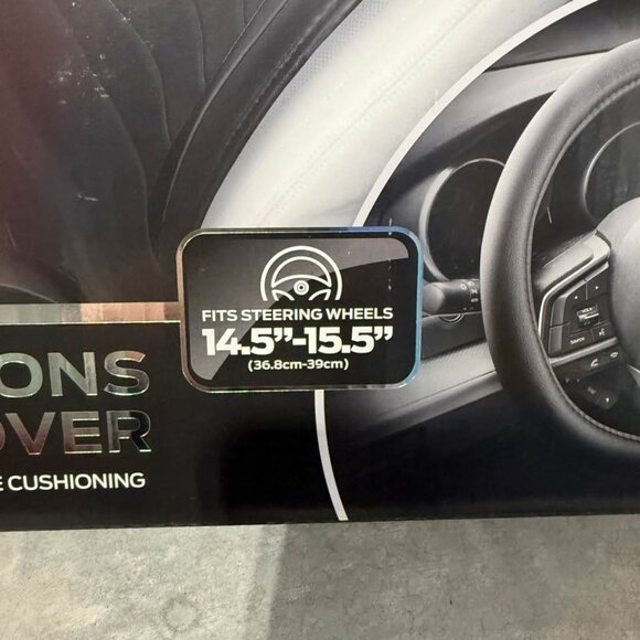 Car Seat Covers NEW Black 2-pack Car Seat Cover and Steering Wheel Cover - Picture 5 of 9